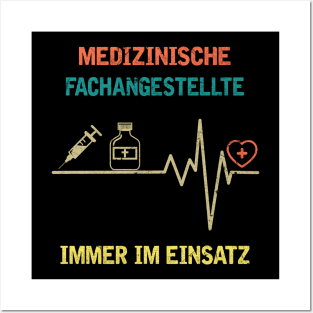 MEDIZINISCHE FACHANGESTELLTE IMMER IM EINSATZ Posters and Art